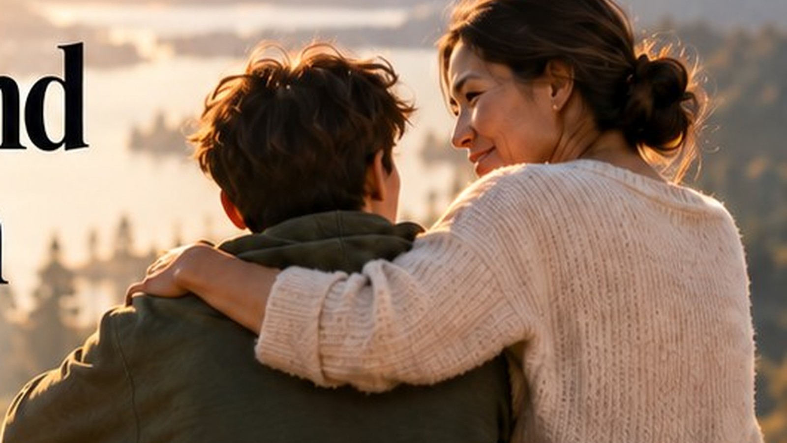 Two people walking together on a quiet path at sunset